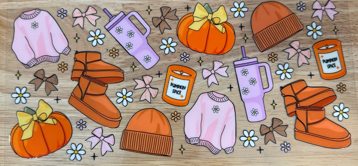 Pumpkin Uggs UVDTF Wrap
