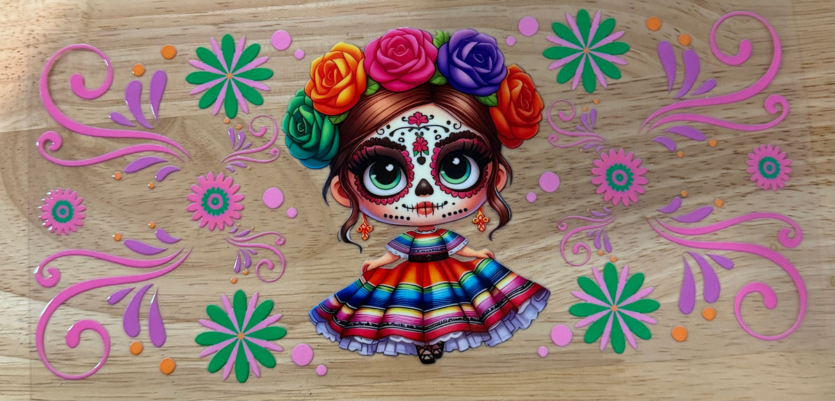 Sugar Skull UVDTF Wrap
