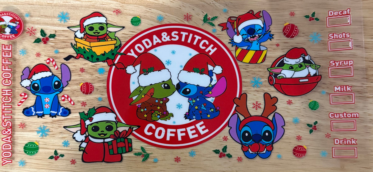 Stitch Christmas UVDTF Wrap
