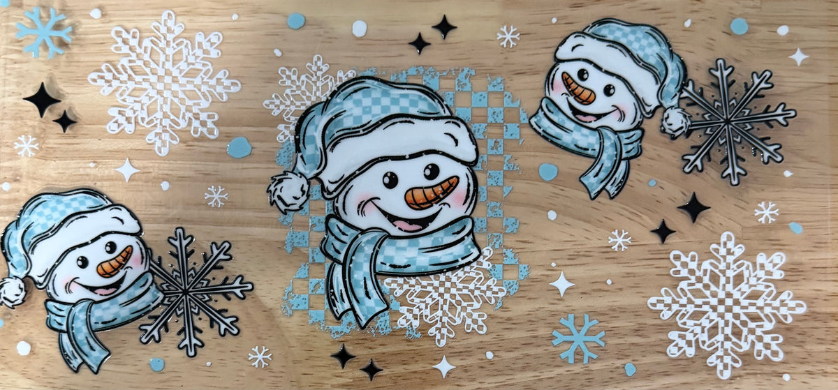 Blue Snowman UVDTF Wrap