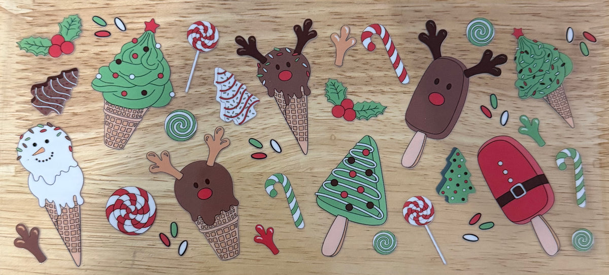 Christmas Ice Cream UVDTF Wrap