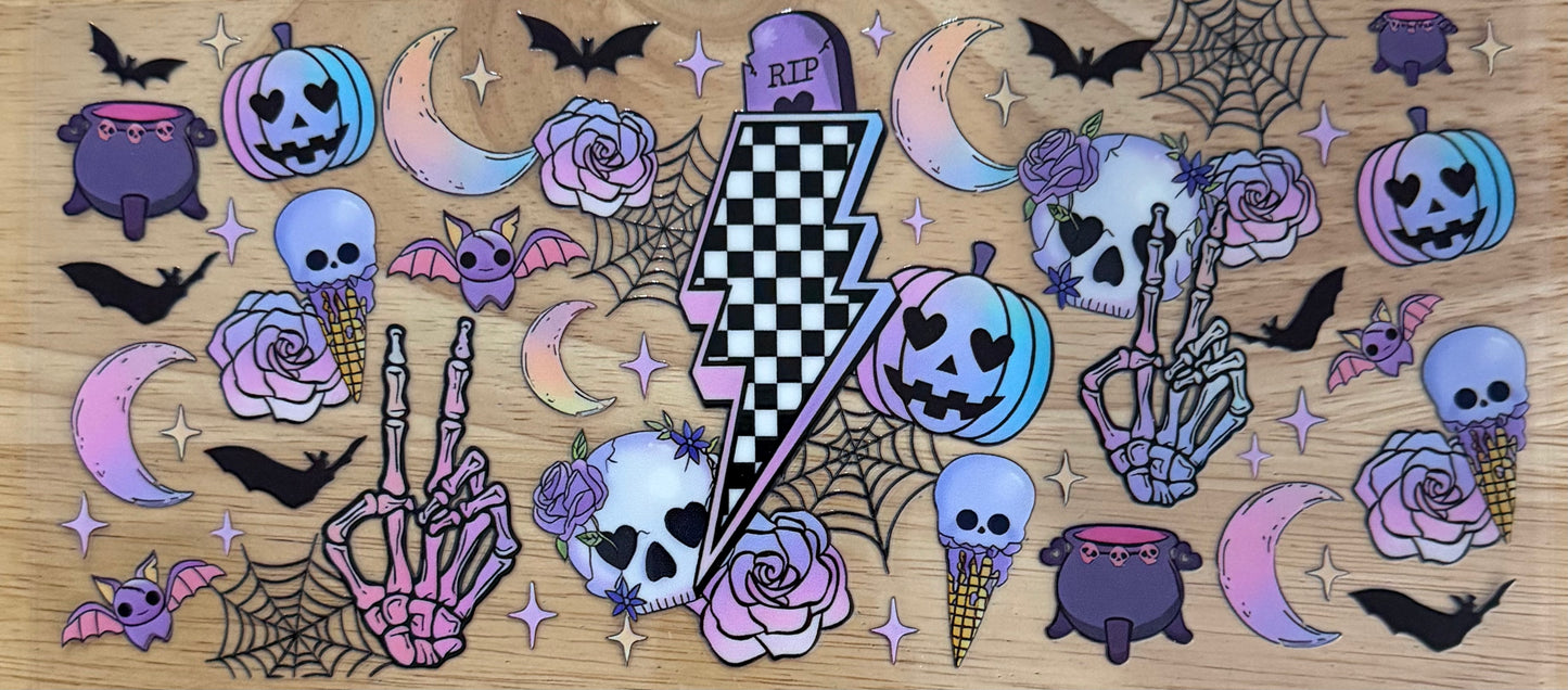 Lightning Bolt Skull UVDTF Wrap