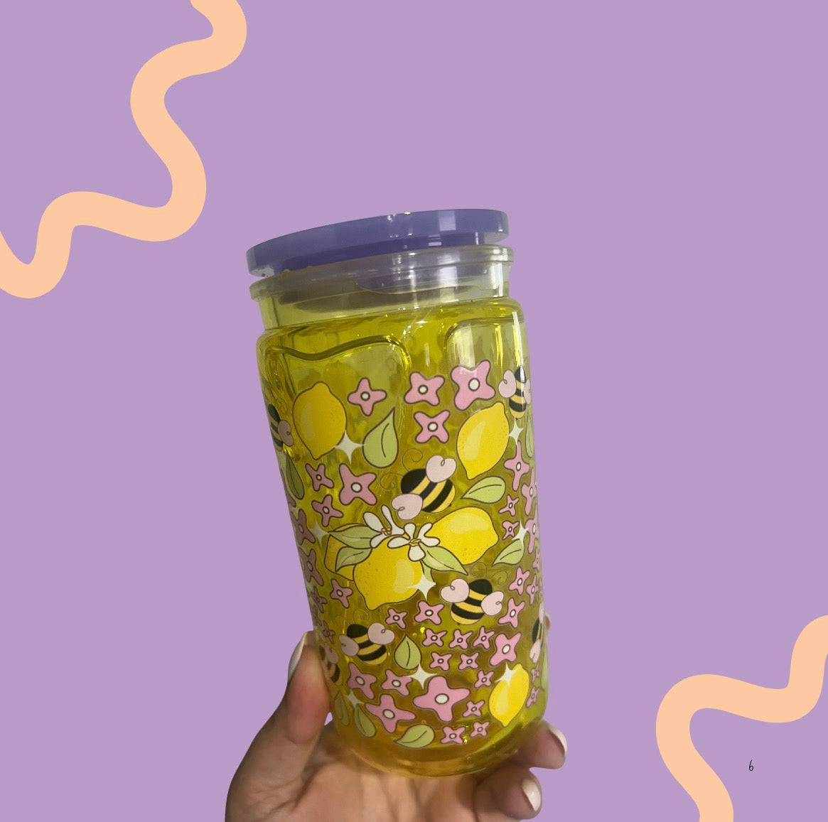 16oz Honey Drip Bee Acrylic Tumbler