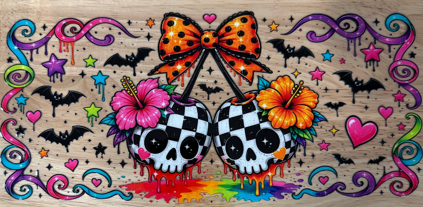 Checkered Skulls UVDTF Wrap