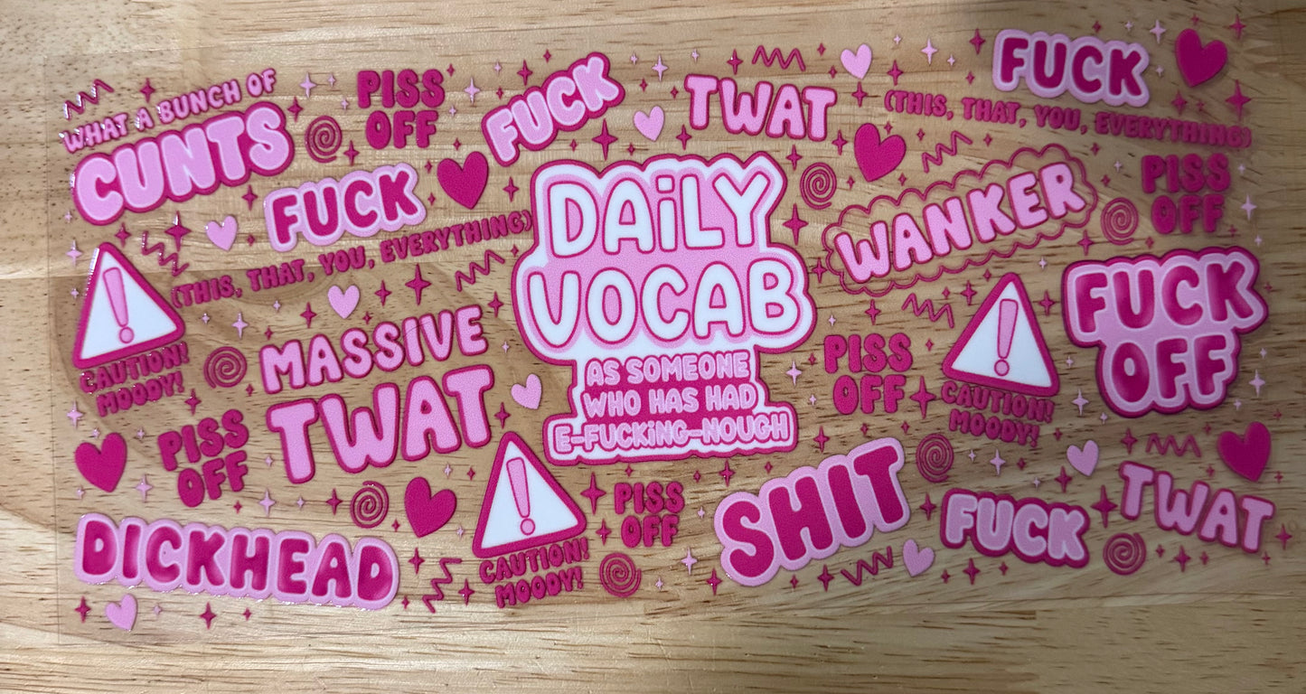 All the Swears UVDTF Wrap