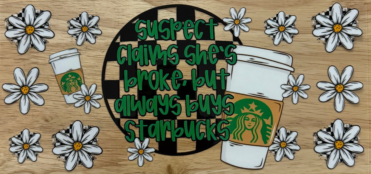 Starbucks Addiction UVDTF Wrap