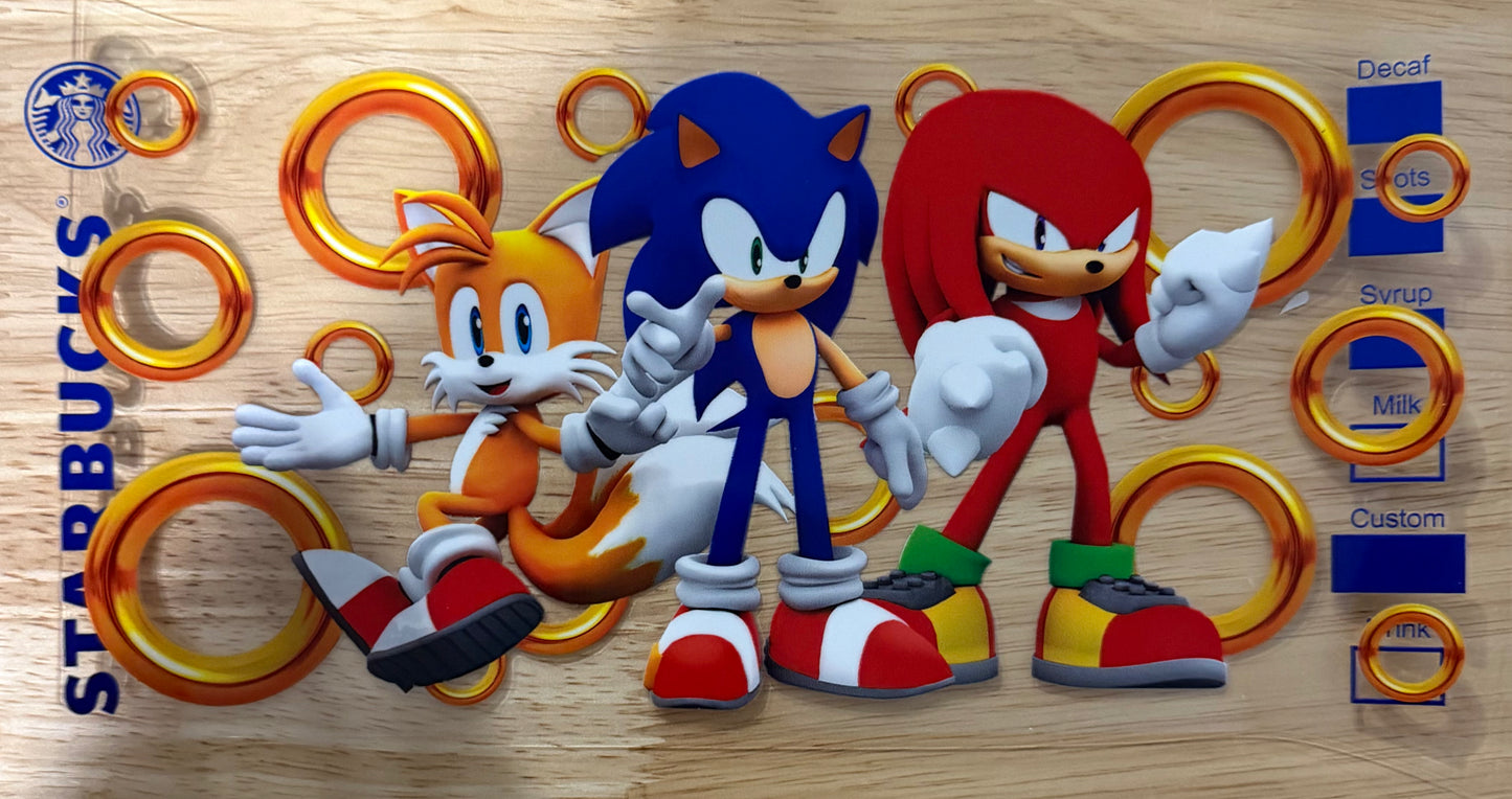 Blue Speed Hedgehog UVDTF Wrap