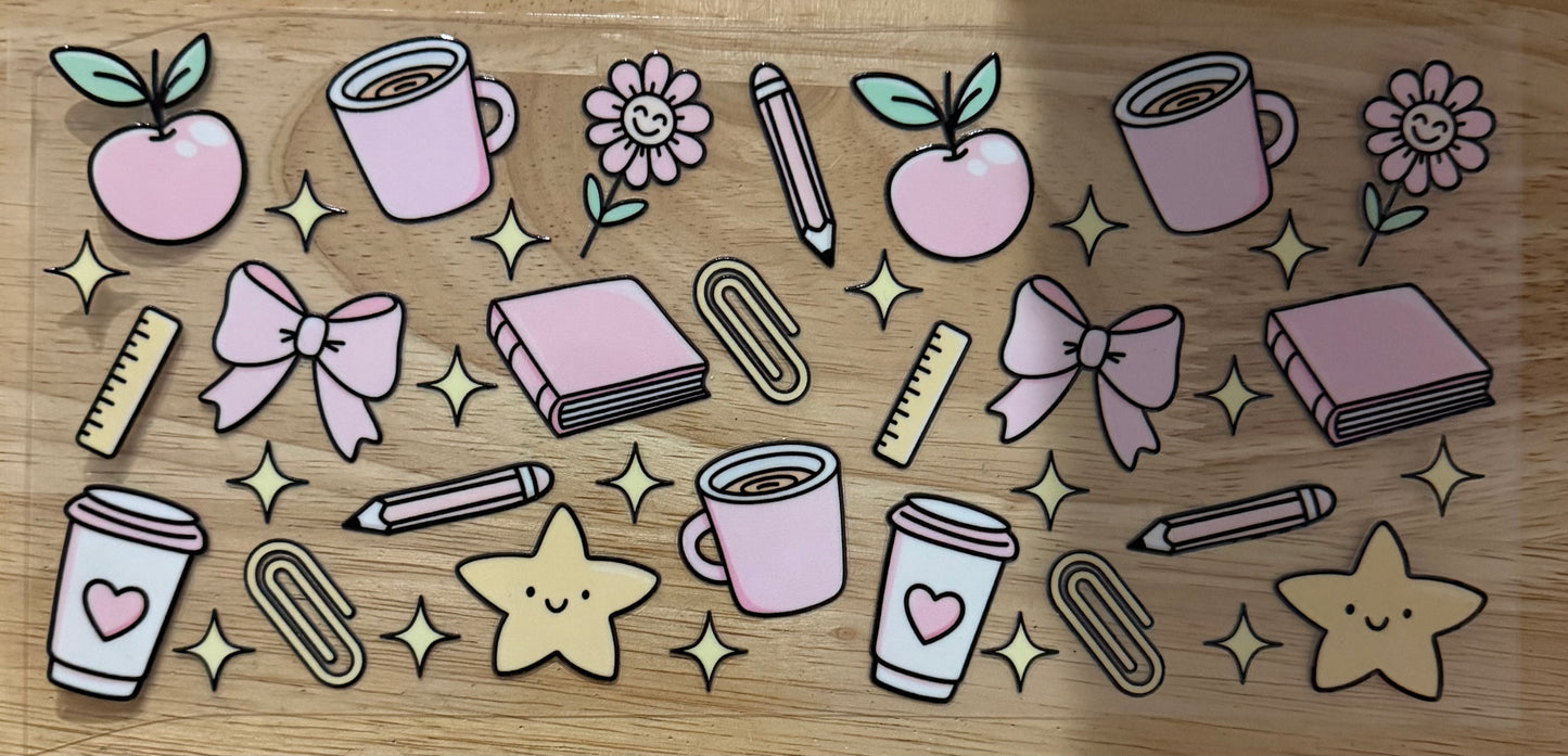 Teacher Collage UVDTF Wrap