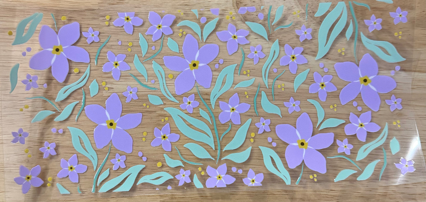 Purple Florals UVDTF Wrap