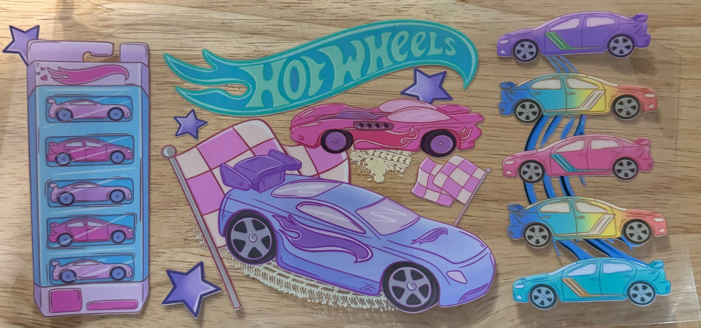 Pink & Purple Hot Wheels UVDTF Wrap