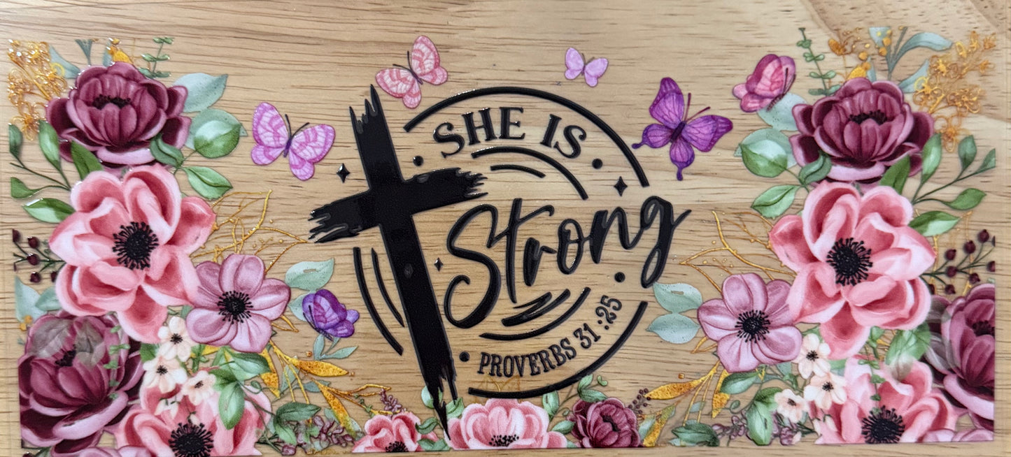 She is Strong UVDTF Wrap