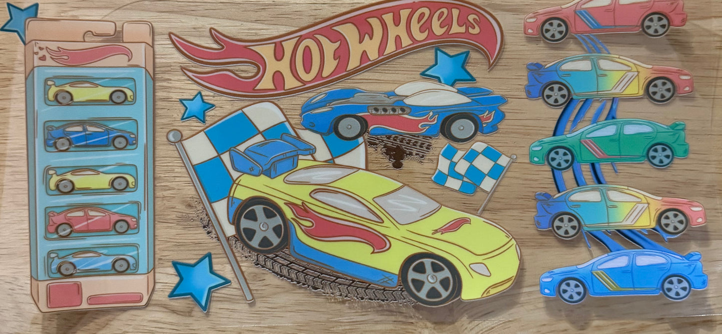 Yellow Hot Wheels UVDTF Wrap
