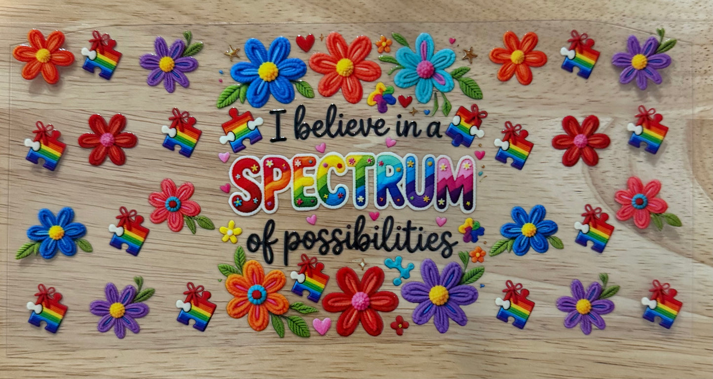 I Believe in a Spectrum UVDTF Wrap