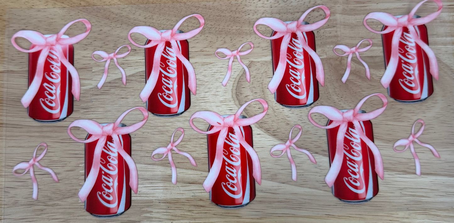Coke & Pink Bows UVDTF Wrap
