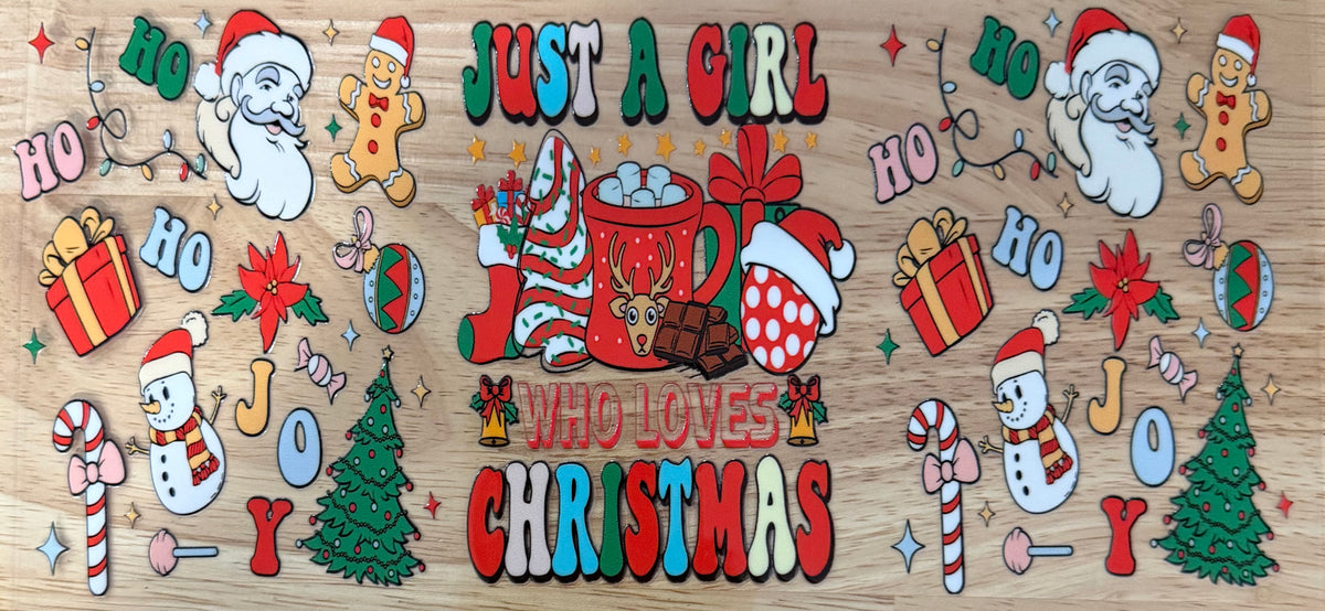 Girly Christmas UVDTF Wrap