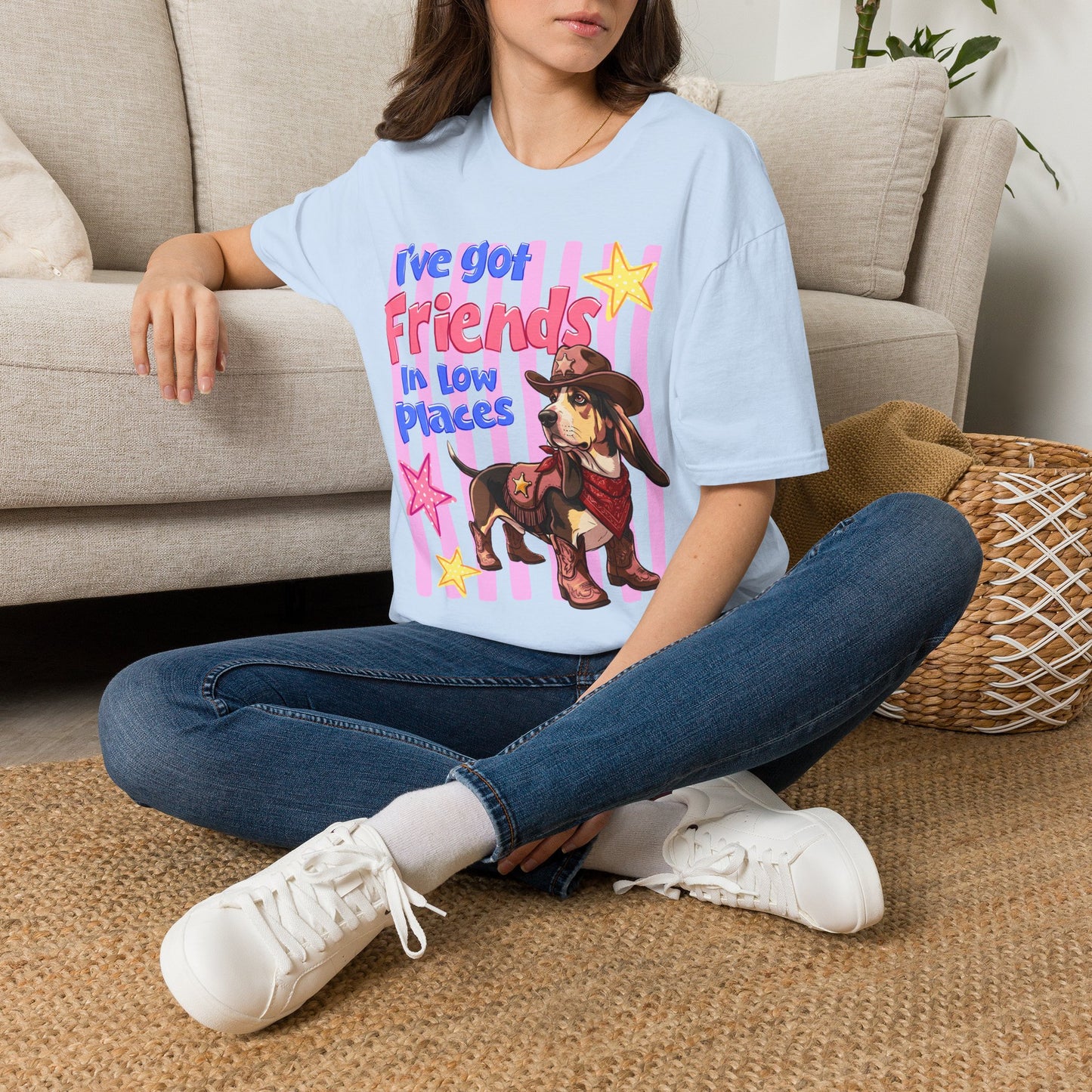 I’ve Got Friends In Low Places T-Shirt | Country Dog Cowboy Graphic