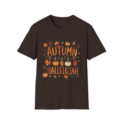 Autumn Hallelujah T-Shirt | Fall Pumpkin Leaves Thanksgiving