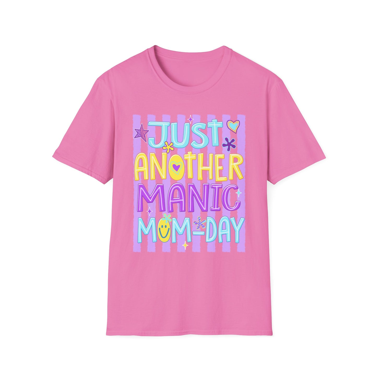 Just Another Manic Mom-Day T-Shirt | Pastel Retro Mom Shirt