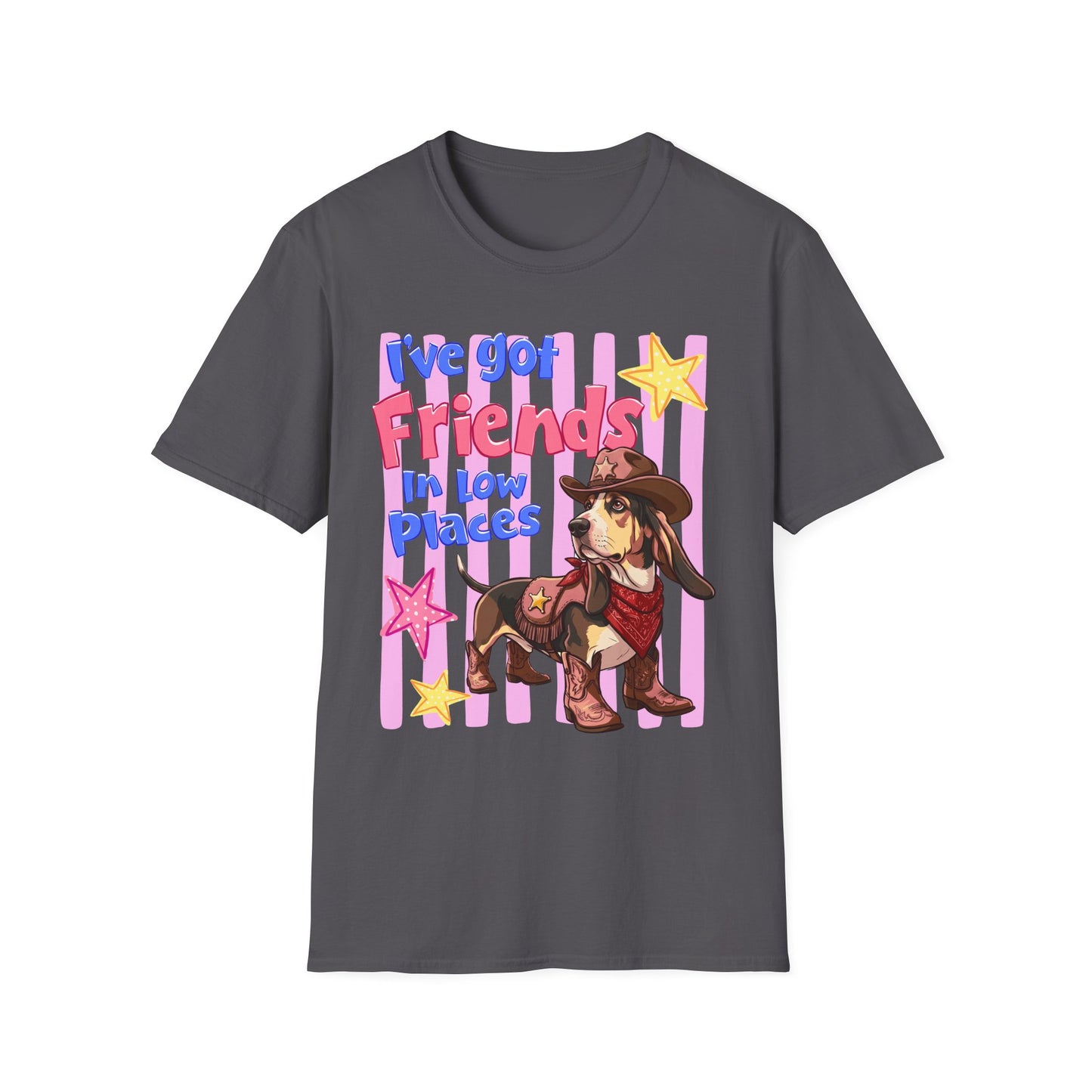 I’ve Got Friends In Low Places T-Shirt | Country Dog Cowboy Graphic
