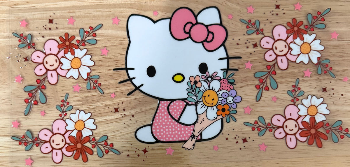 Floral Hello Kitty UVDTF Wrap