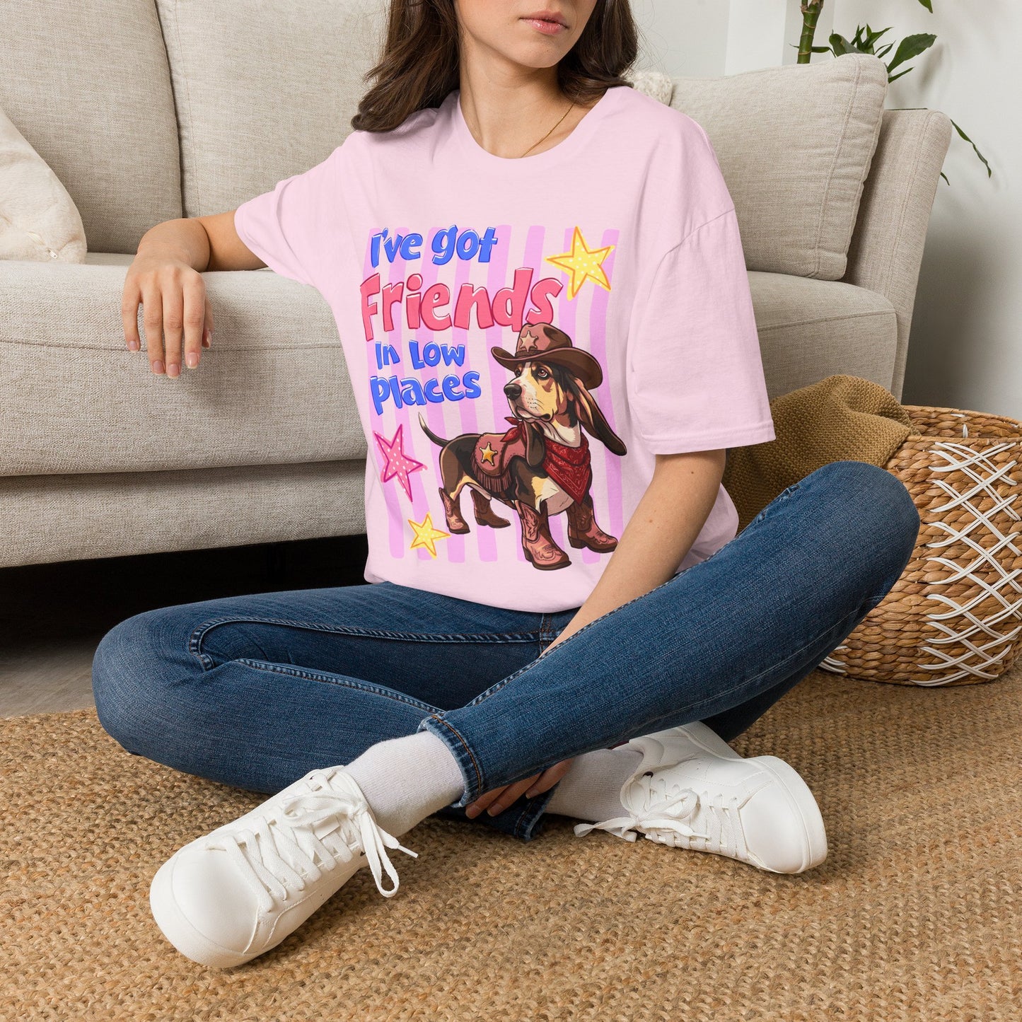 I’ve Got Friends In Low Places T-Shirt | Country Dog Cowboy Graphic