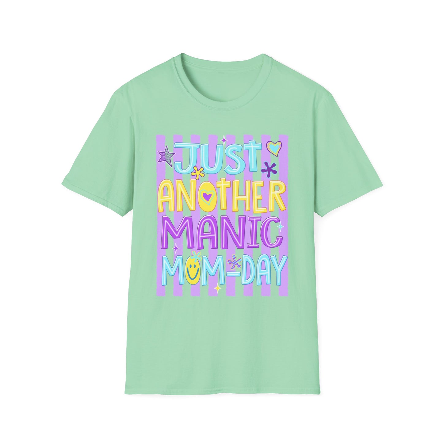 Just Another Manic Mom-Day T-Shirt | Pastel Retro Mom Shirt
