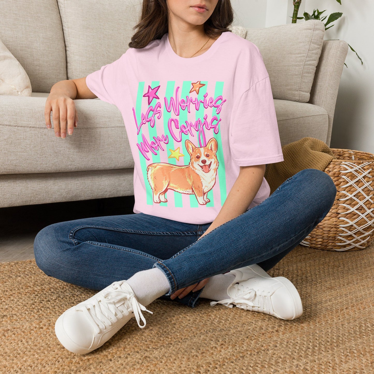Less Worries More Corgis T-Shirt
