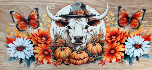 Floral Cow UVDTF Wrap