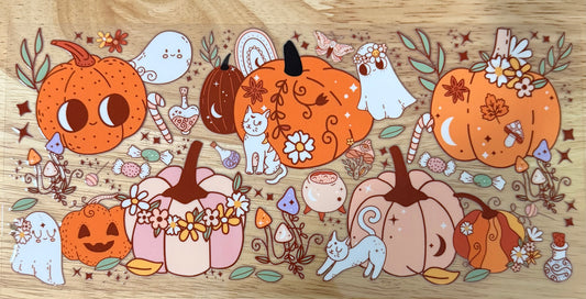 Vintage Pumpkin UVDTF Wrap