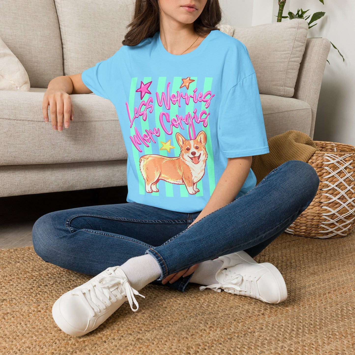 Less Worries More Corgis T-Shirt