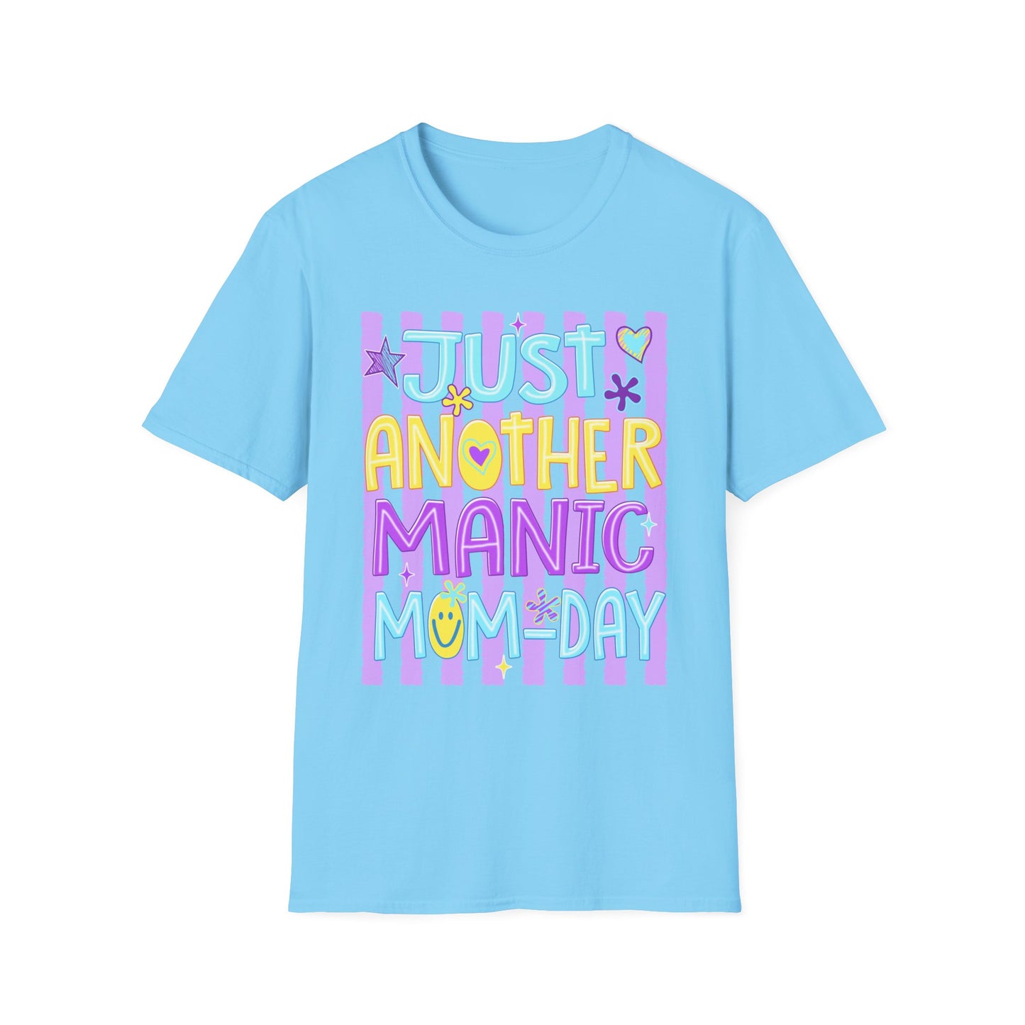 Just Another Manic Mom-Day T-Shirt | Pastel Retro Mom Shirt