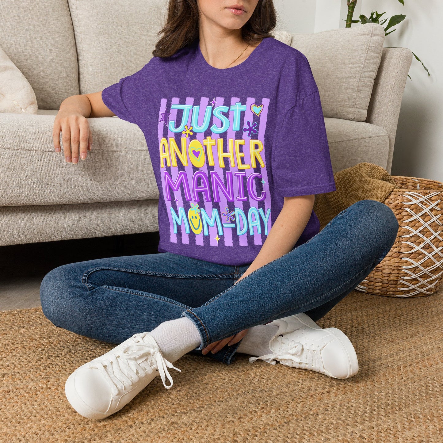 Just Another Manic Mom-Day T-Shirt | Pastel Retro Mom Shirt