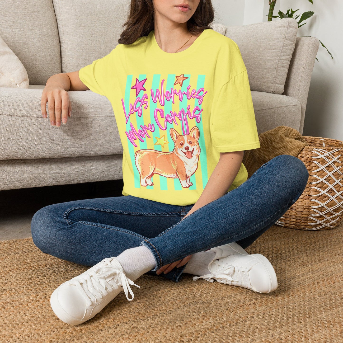 Less Worries More Corgis T-Shirt