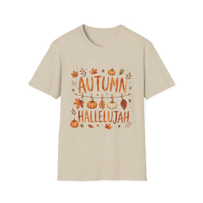 Autumn Hallelujah T-Shirt | Fall Pumpkin Leaves Thanksgiving