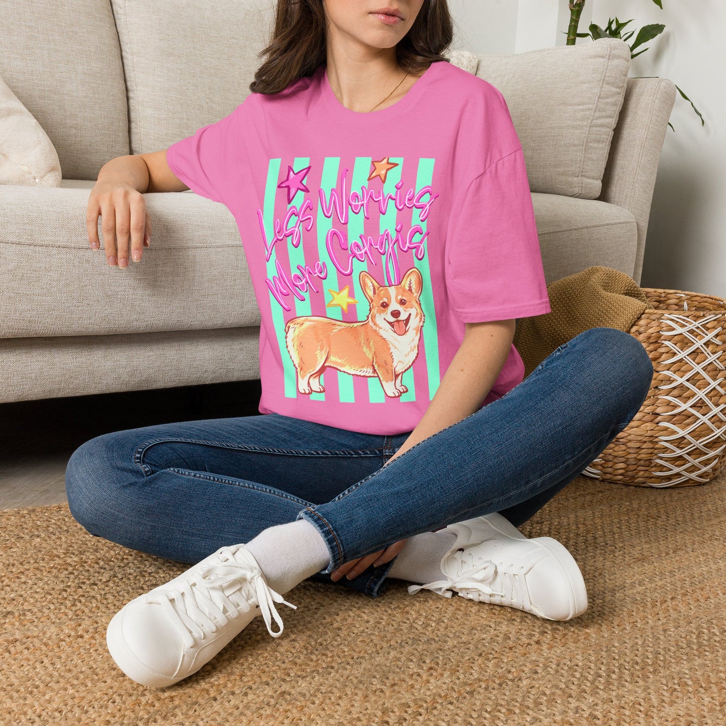 Less Worries More Corgis T-Shirt