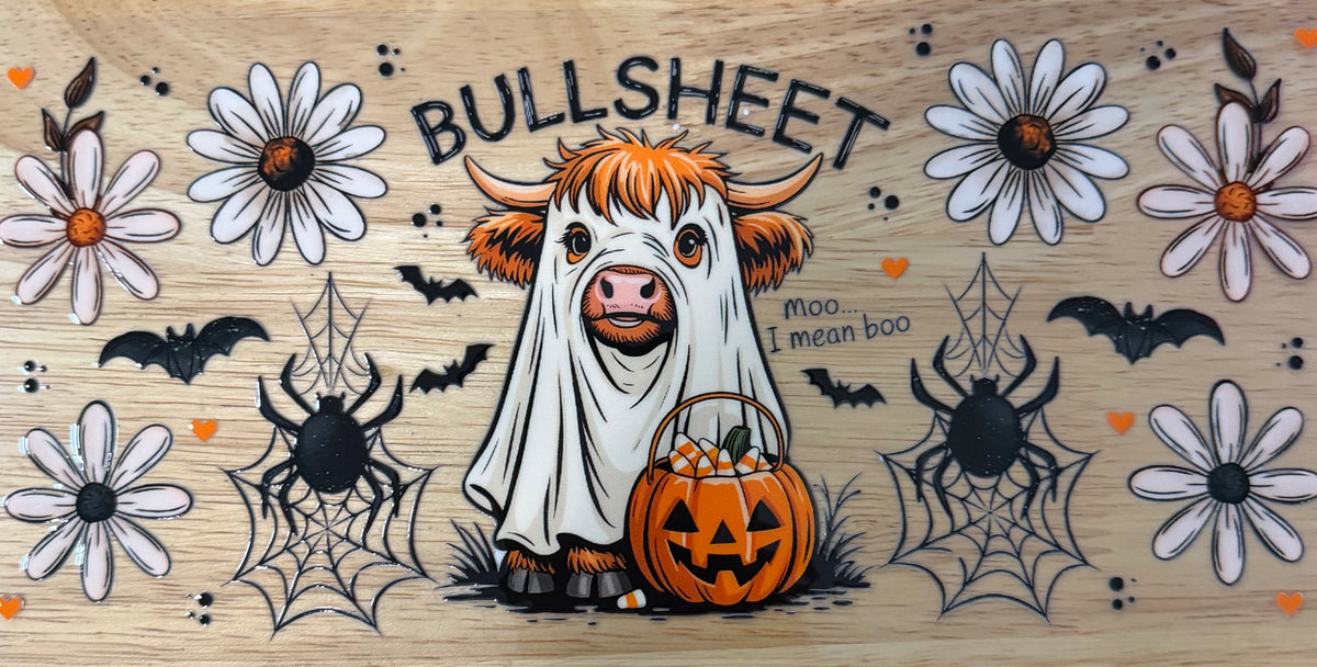 Bull Sheet Highland Cow UVDTF Wrap