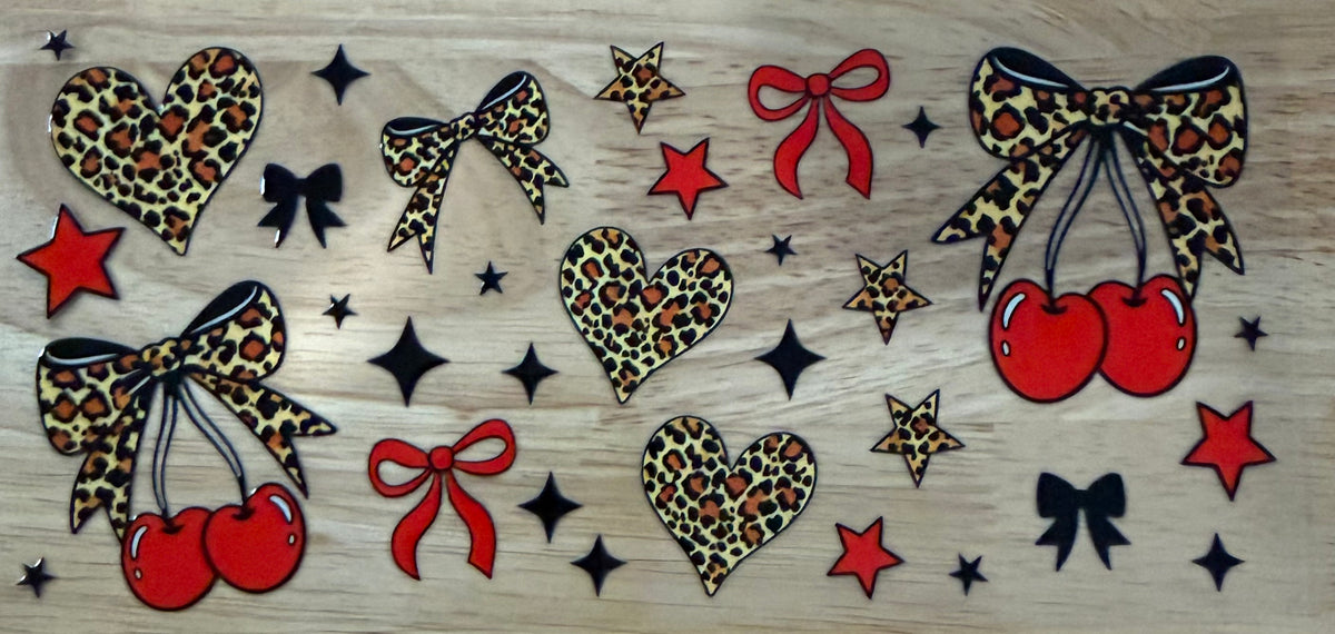 Leopard Bows UVDTF Wrap