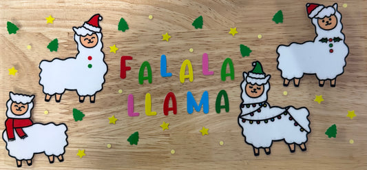 Fa La La Llama Christmas UVDTF Wrap