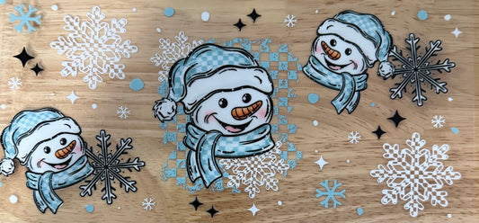 Blue Snowman UVDTF Wrap