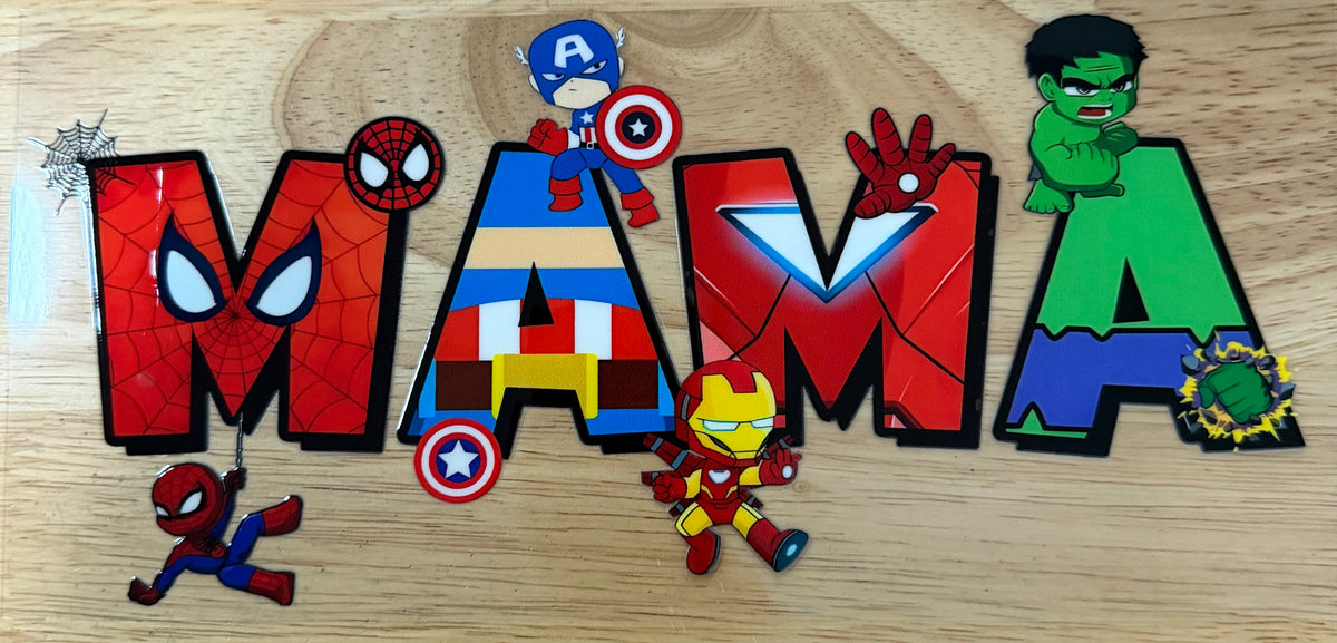 Superhero Mama UVDTF Wrap