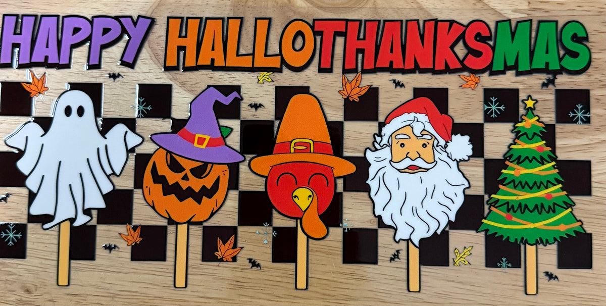 Happy HalloThankMas UVDTF Wrap