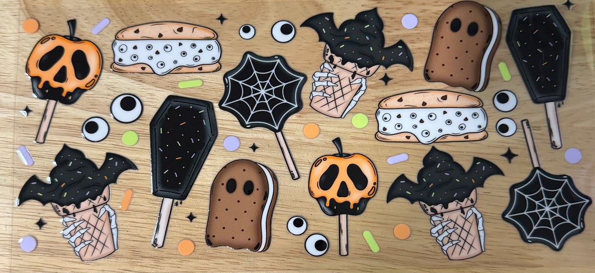 Halloween Ice Cream Pops UVDTF Wrap