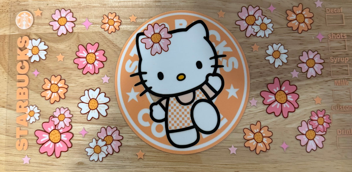 Coral Hello Kitty UVDTF Wrap