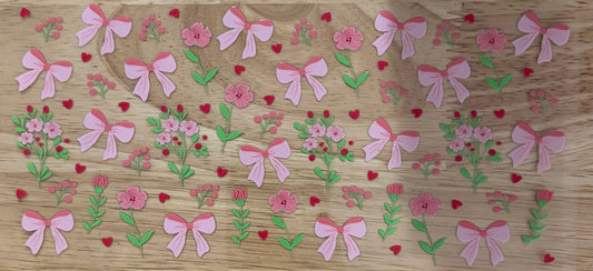 Flowers and Bows UVDTF Wrap
