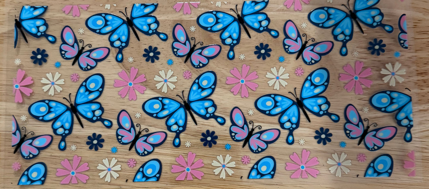 Blue Butterfly UVDTF Wrap