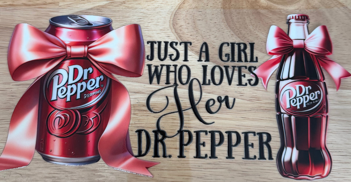 Just a Girl & Dr. Pepper UVDTF Wrap