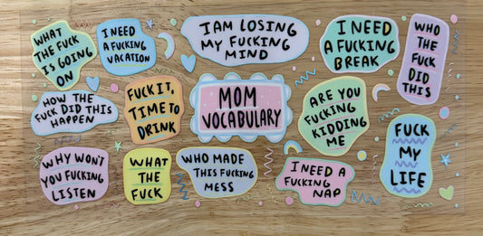 Mom Vocabulary UVDTF Wrap