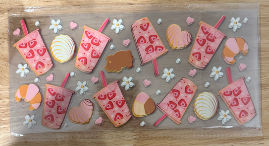 Pink Drink & Conchas UVDTF Wrap