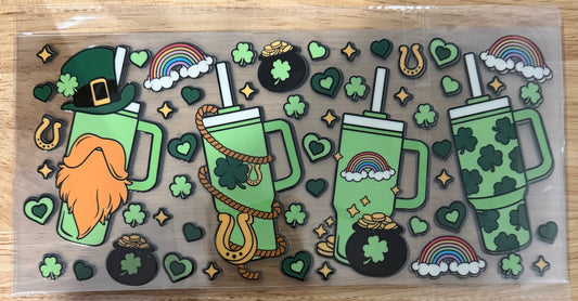 St. Patrick’s Day Tumbler UVDTF Wrap