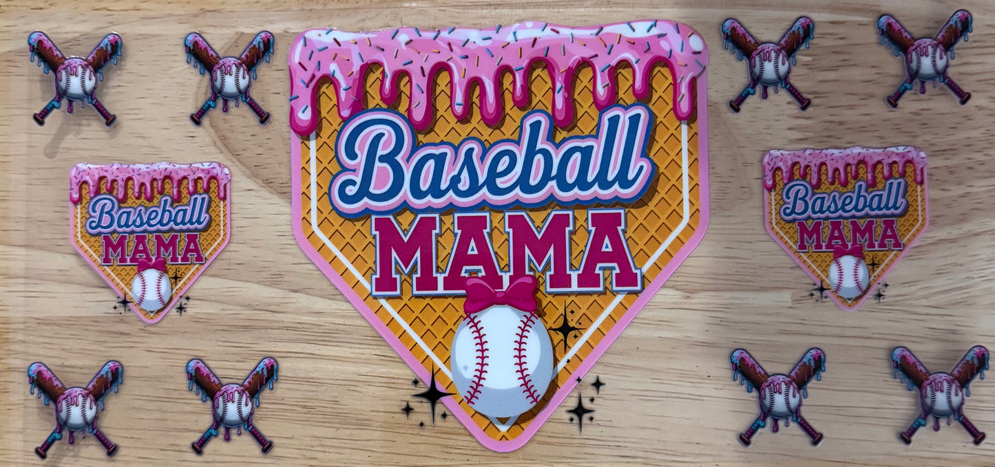 Baseball Drip Mama UVDTF Wrap